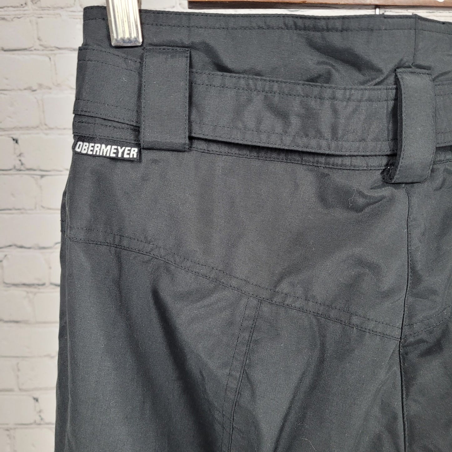 VTG Obermeyer Black Stilleto Belted Stirrup Insulated Ski Pants Size 10 (28x25)