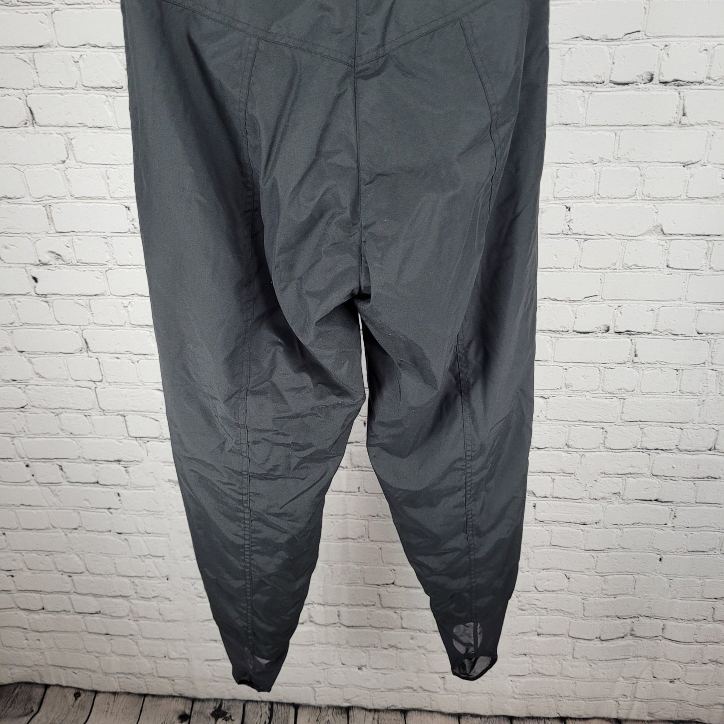 VTG Obermeyer Black Stilleto Belted Stirrup Insulated Ski Pants Size 10 (28x25)