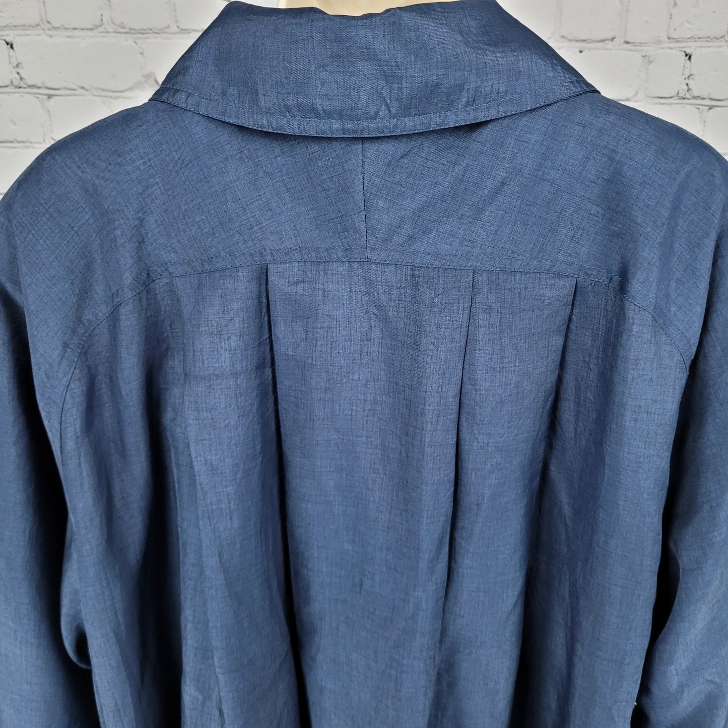 VTG Komitor Navy Buttoned Removable Liner Pockets Trench Coat 20W