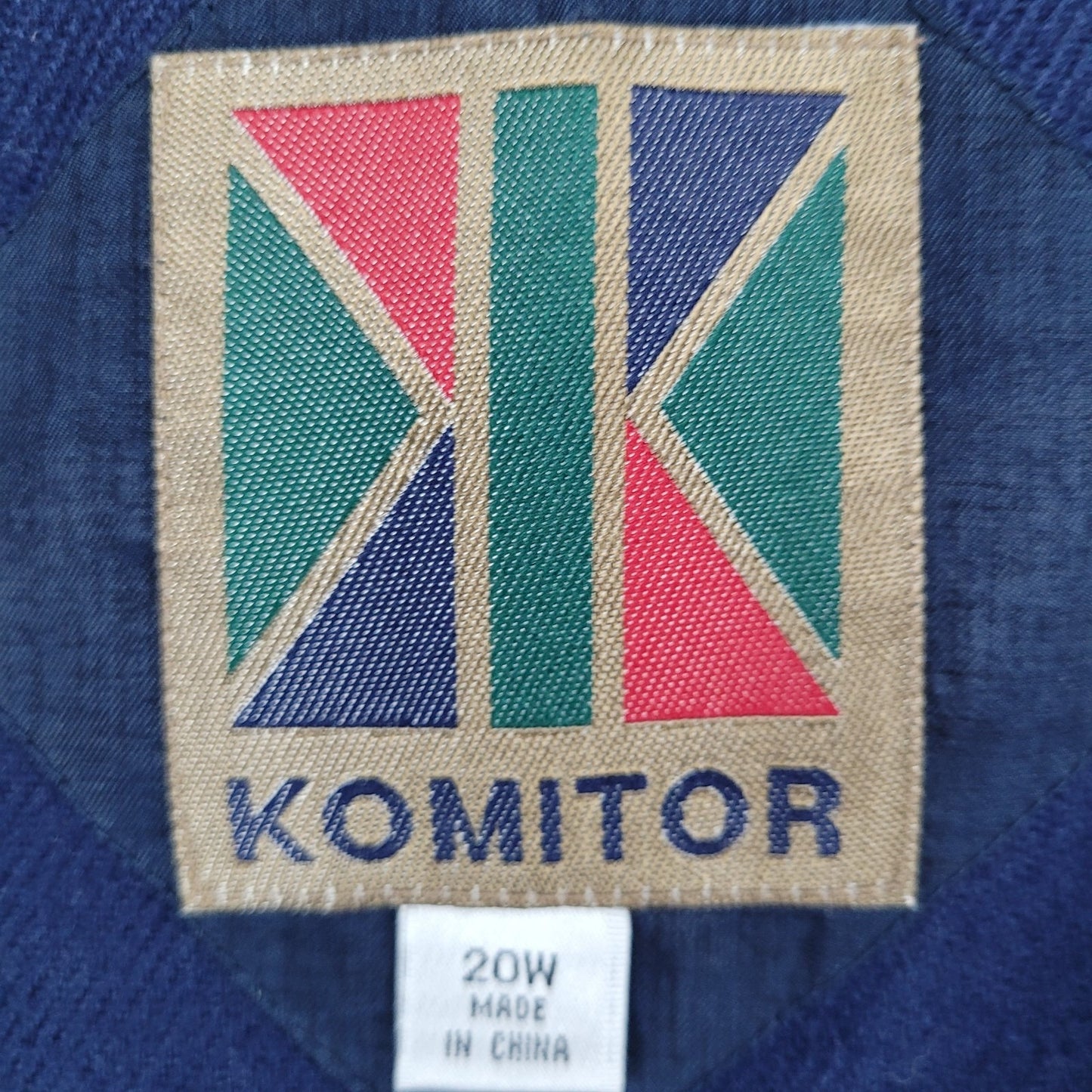 VTG Komitor Navy Buttoned Removable Liner Pockets Trench Coat 20W