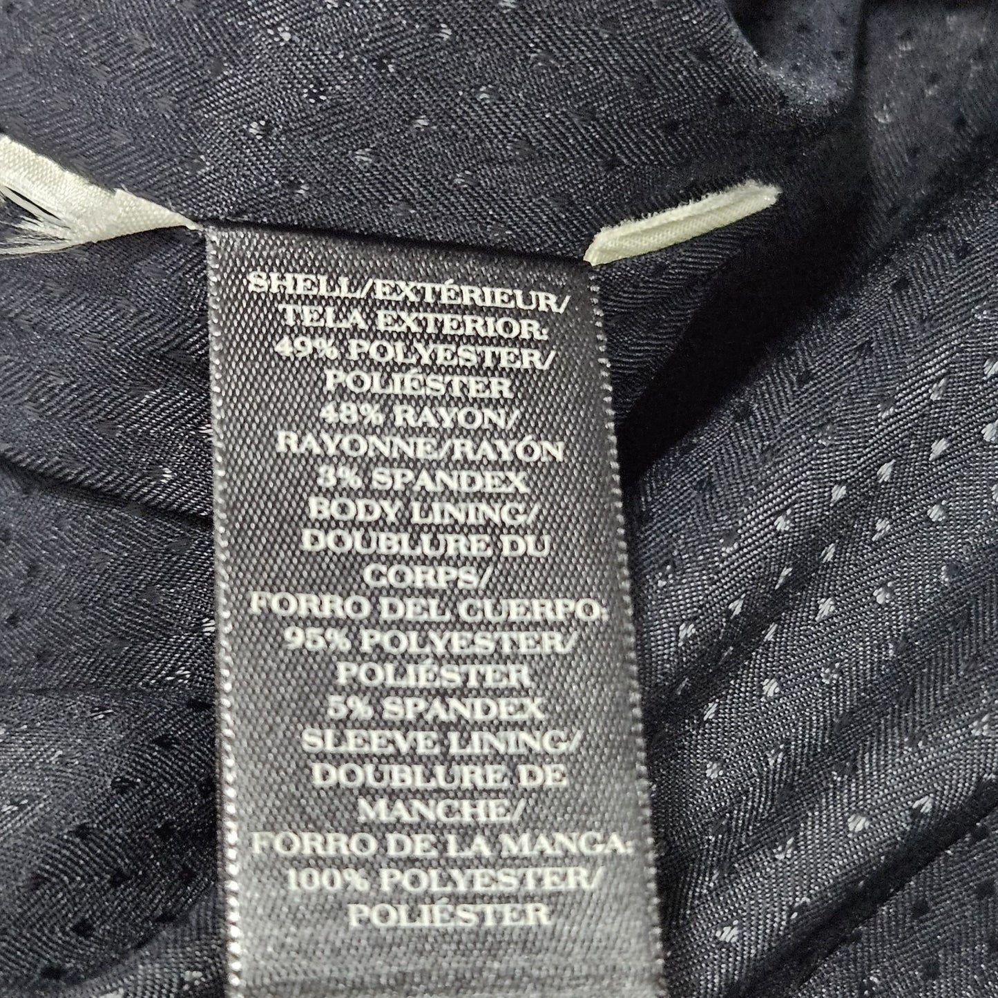 Ann Taylor Navy Full Knee Length Skirt Suit 2 Piece Set 1 Button Notch Jacket 6