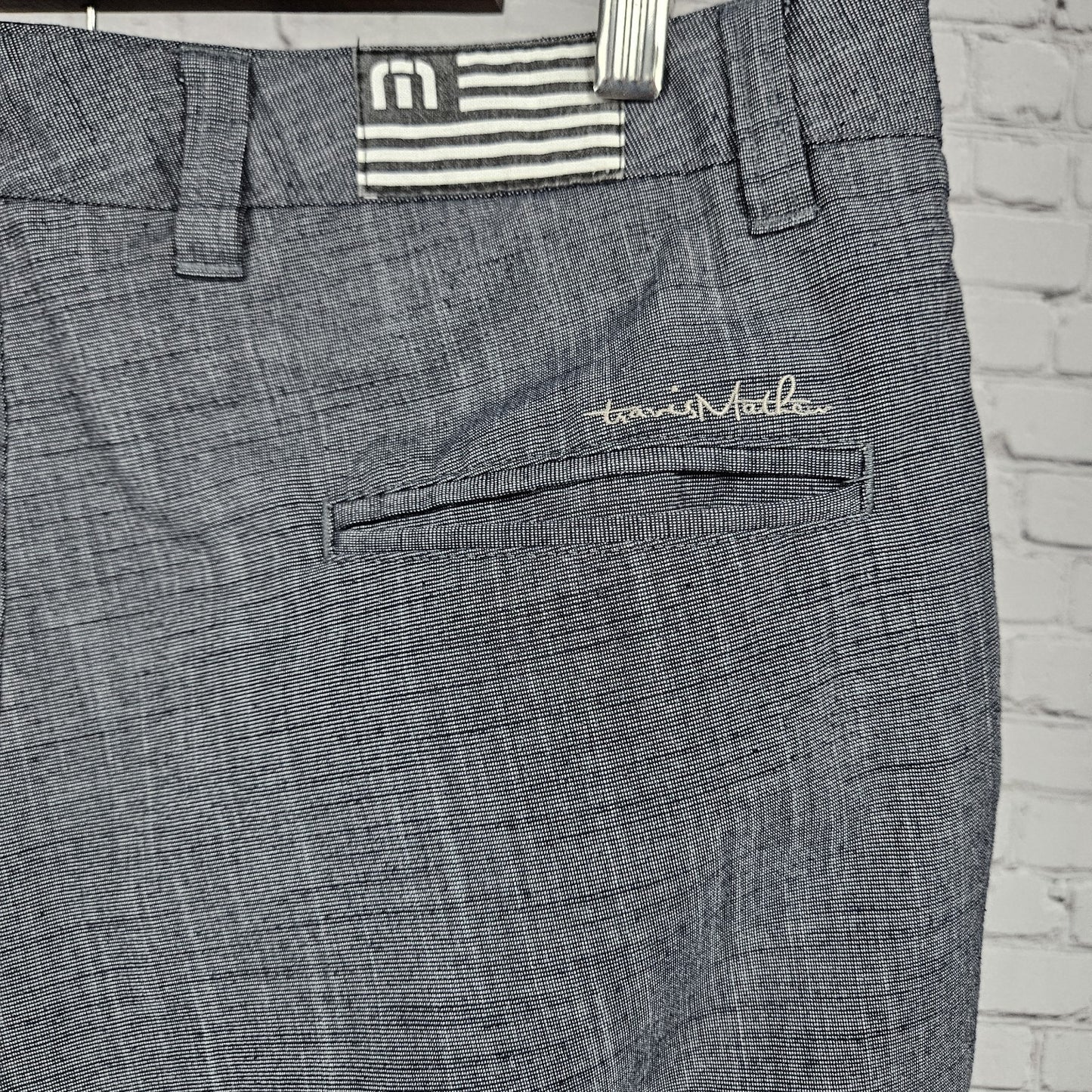 Travis Mathew Grey Straight Leg Flat Front Golf Chino Pants 36 (36x31)