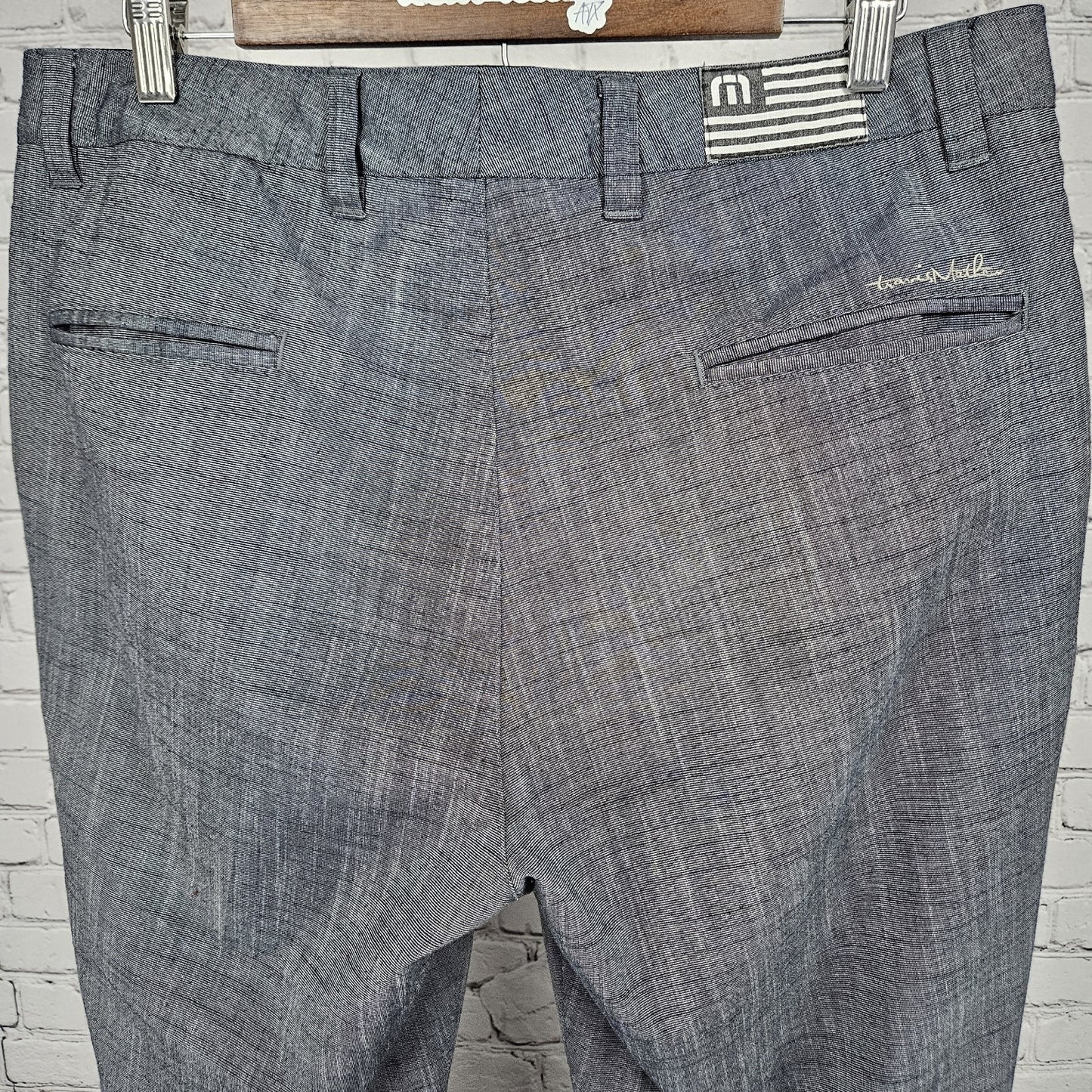 Travis Mathew Grey Straight Leg Flat Front Golf Chino Pants 36 (36x31)