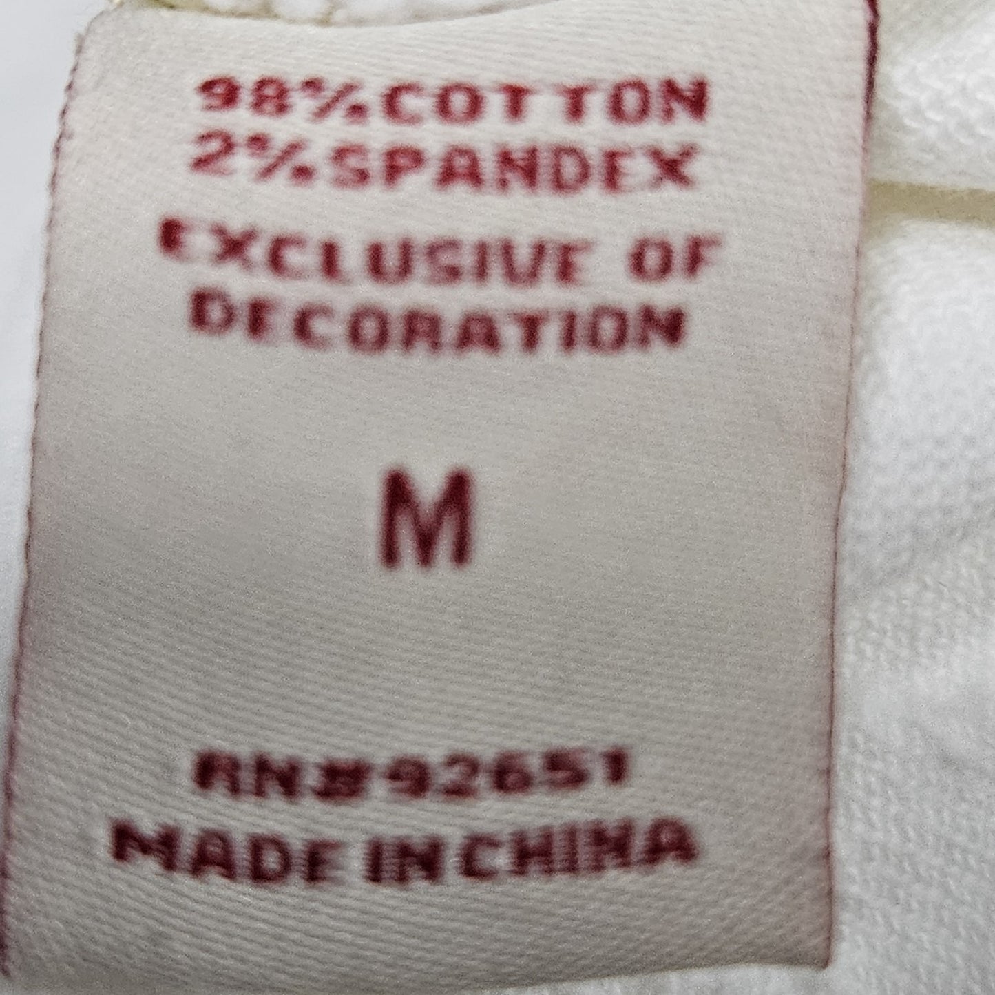 Heritage America White Denim Distressed Stretch Buttoned Collared Vest Medium M