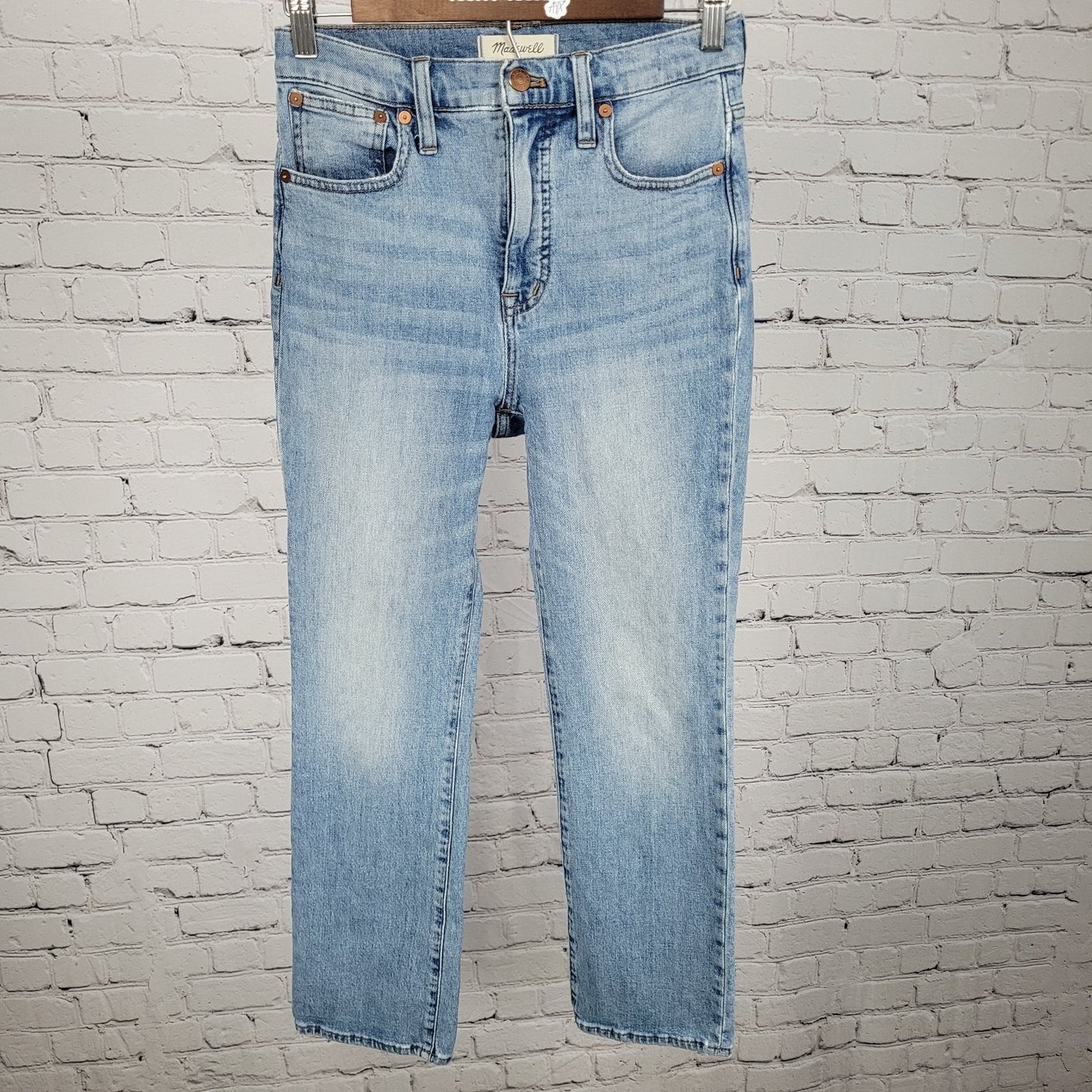 Madewell Blue Denim Slim Demi Boot Mid Rise Stretch Jeans Size 25 (25x27)
