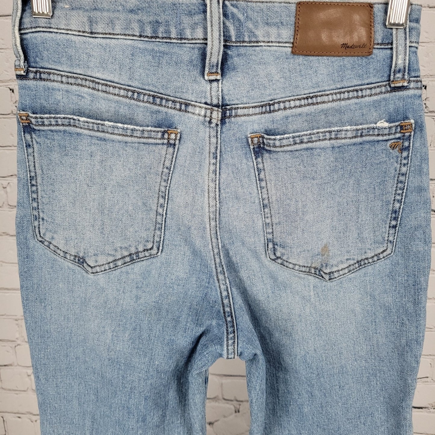 Madewell Blue Denim Slim Demi Boot Mid Rise Stretch Jeans Size 25 (25x27)