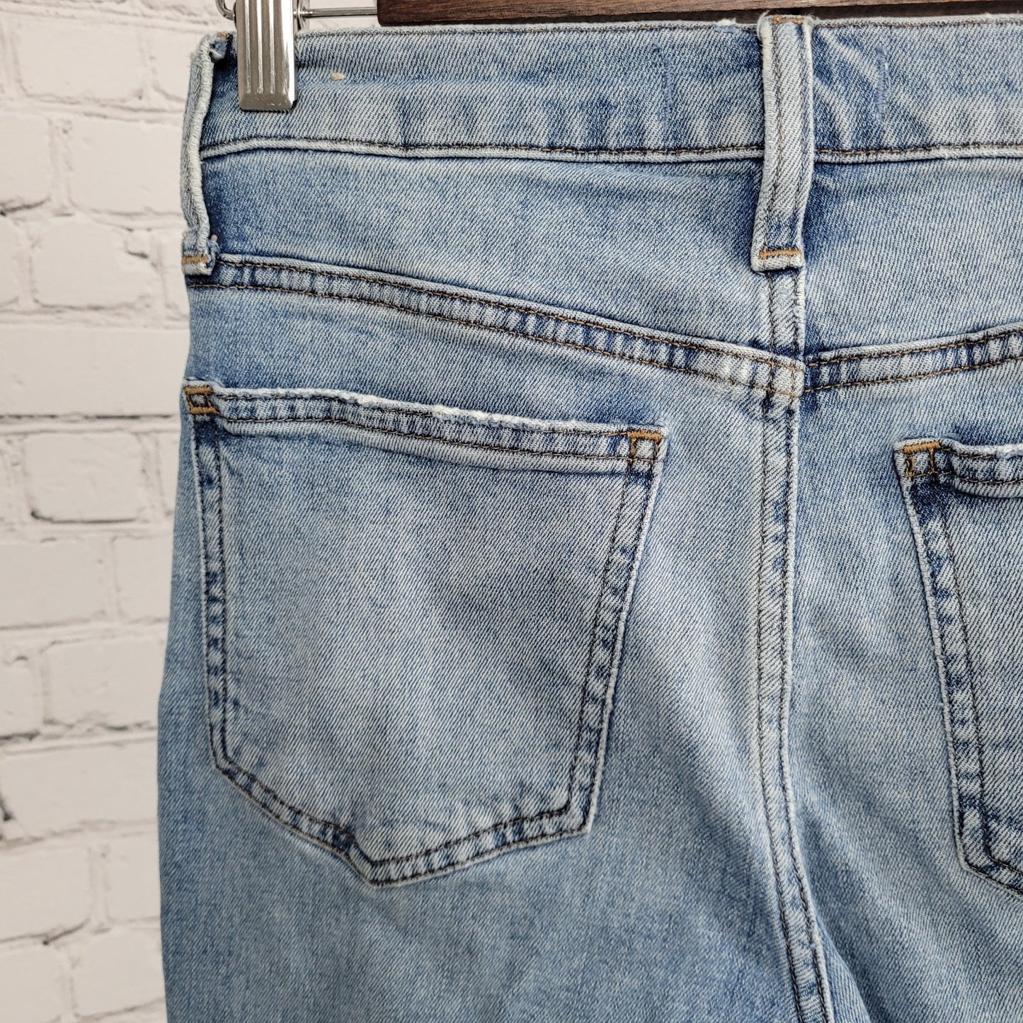 Madewell Blue Denim Slim Demi Boot Mid Rise Stretch Jeans Size 25 (25x27)
