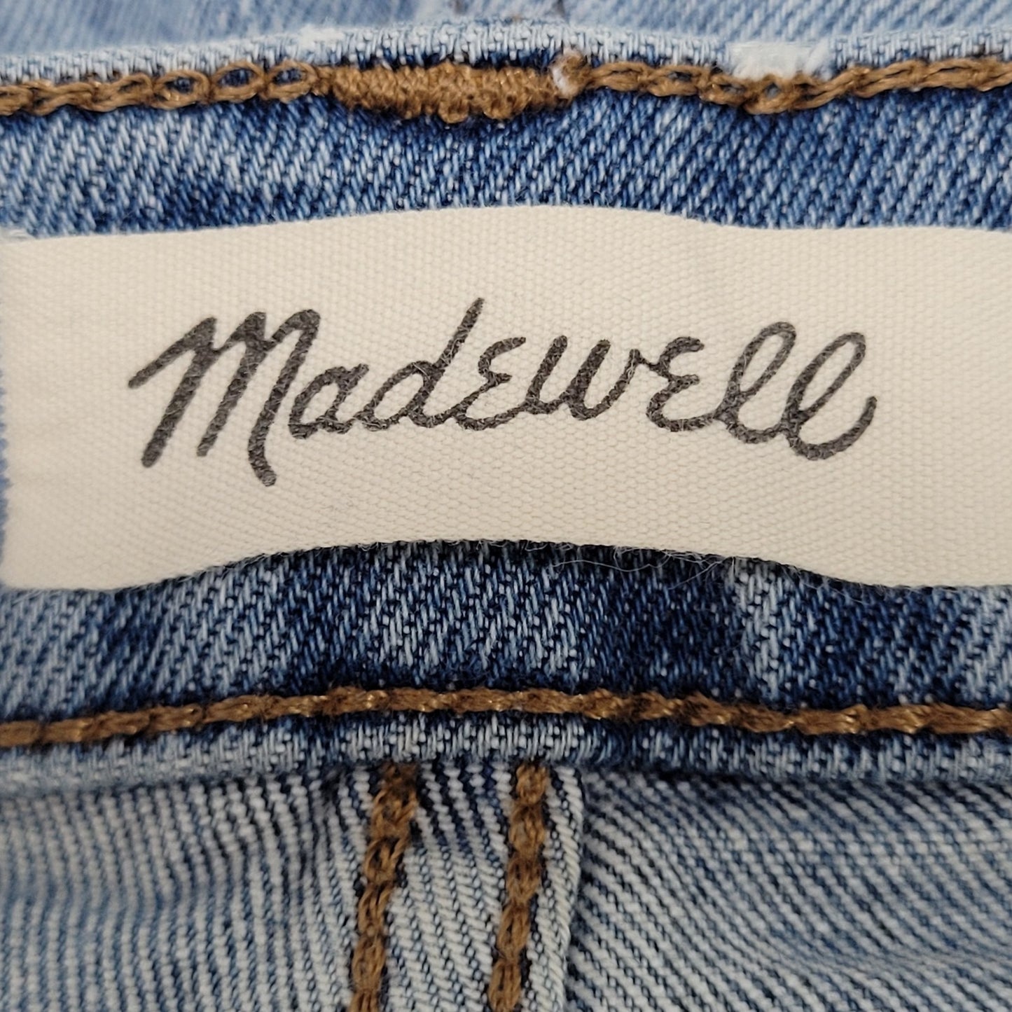 Madewell Blue Denim Slim Demi Boot Mid Rise Stretch Jeans Size 25 (25x27)