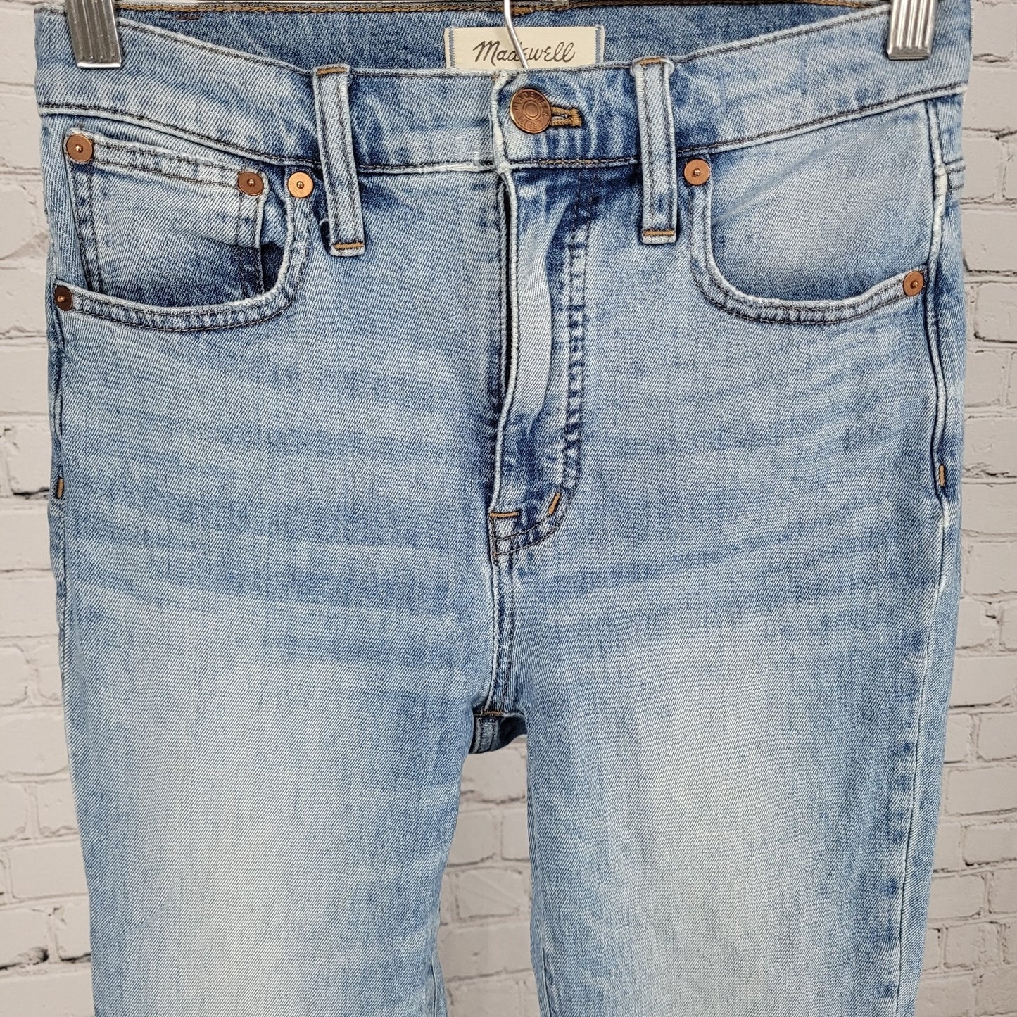 Madewell Blue Denim Slim Demi Boot Mid Rise Stretch Jeans Size 25 (25x27)