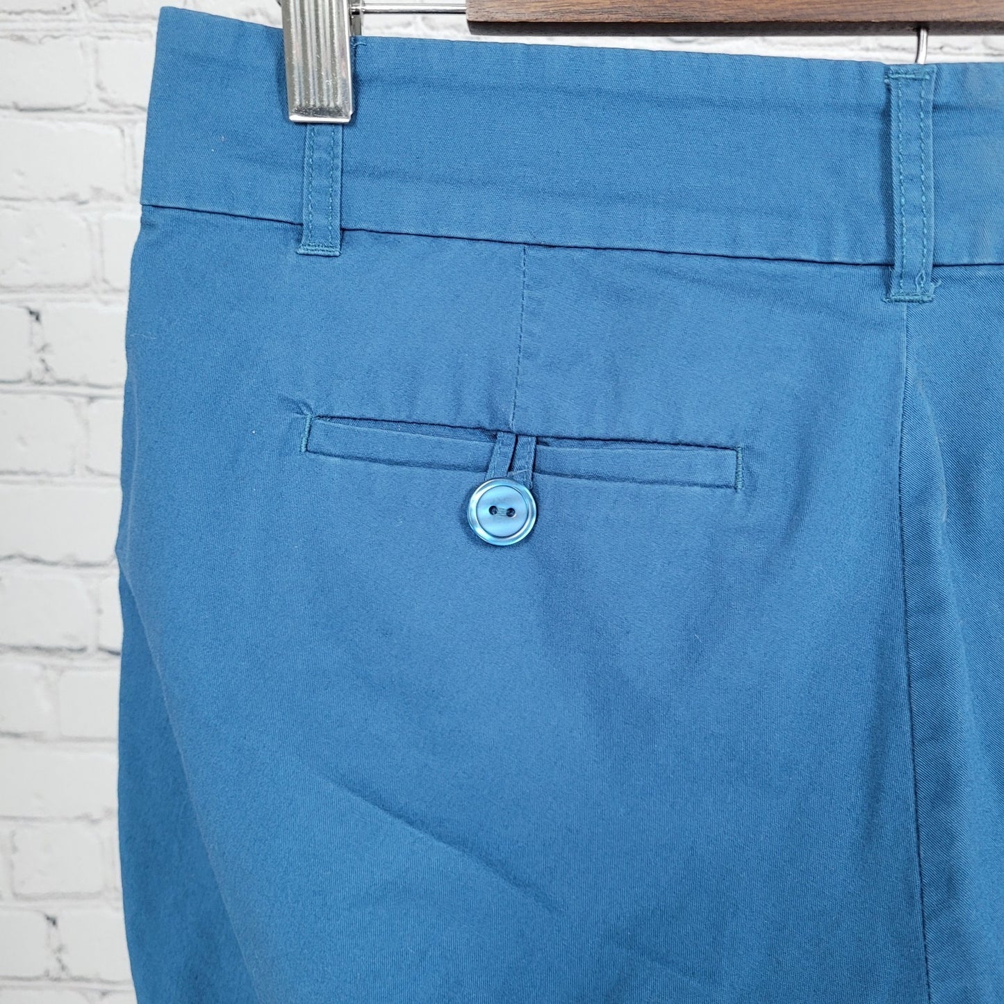 KUT From The Kloth Blue Lightweight Stretch Mid Rise Cropped Pants 4 (30x25)