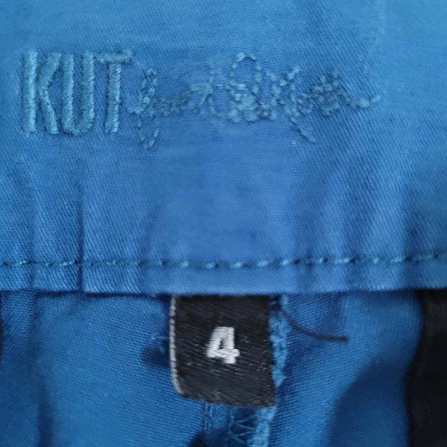 KUT From The Kloth Blue Lightweight Stretch Mid Rise Cropped Pants 4 (30x25)