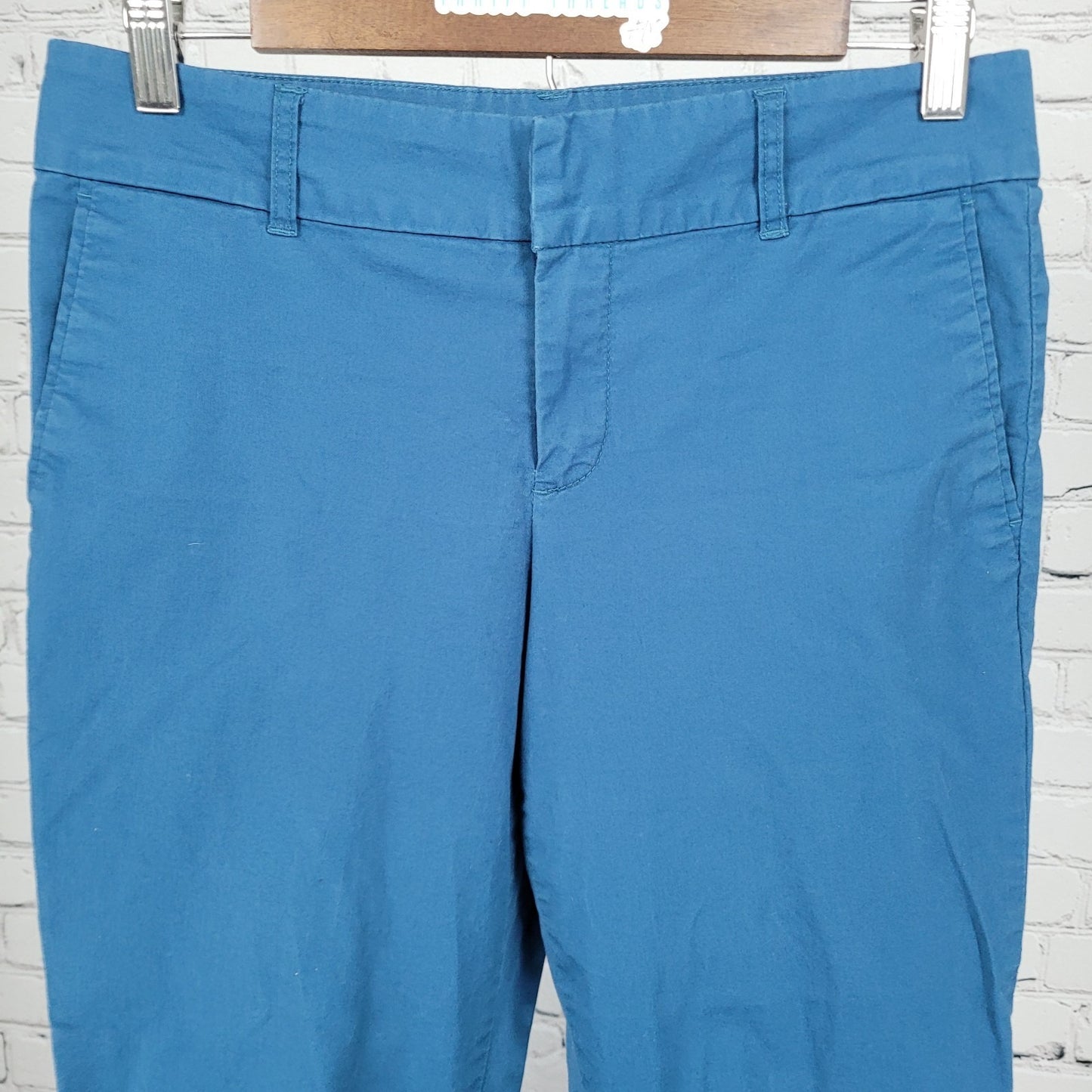 KUT From The Kloth Blue Lightweight Stretch Mid Rise Cropped Pants 4 (30x25)