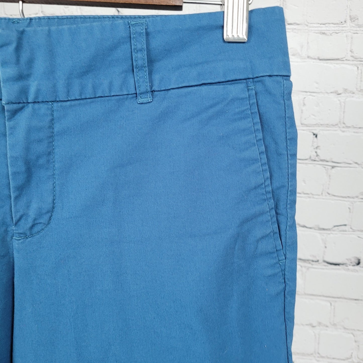 KUT From The Kloth Blue Lightweight Stretch Mid Rise Cropped Pants 4 (30x25)