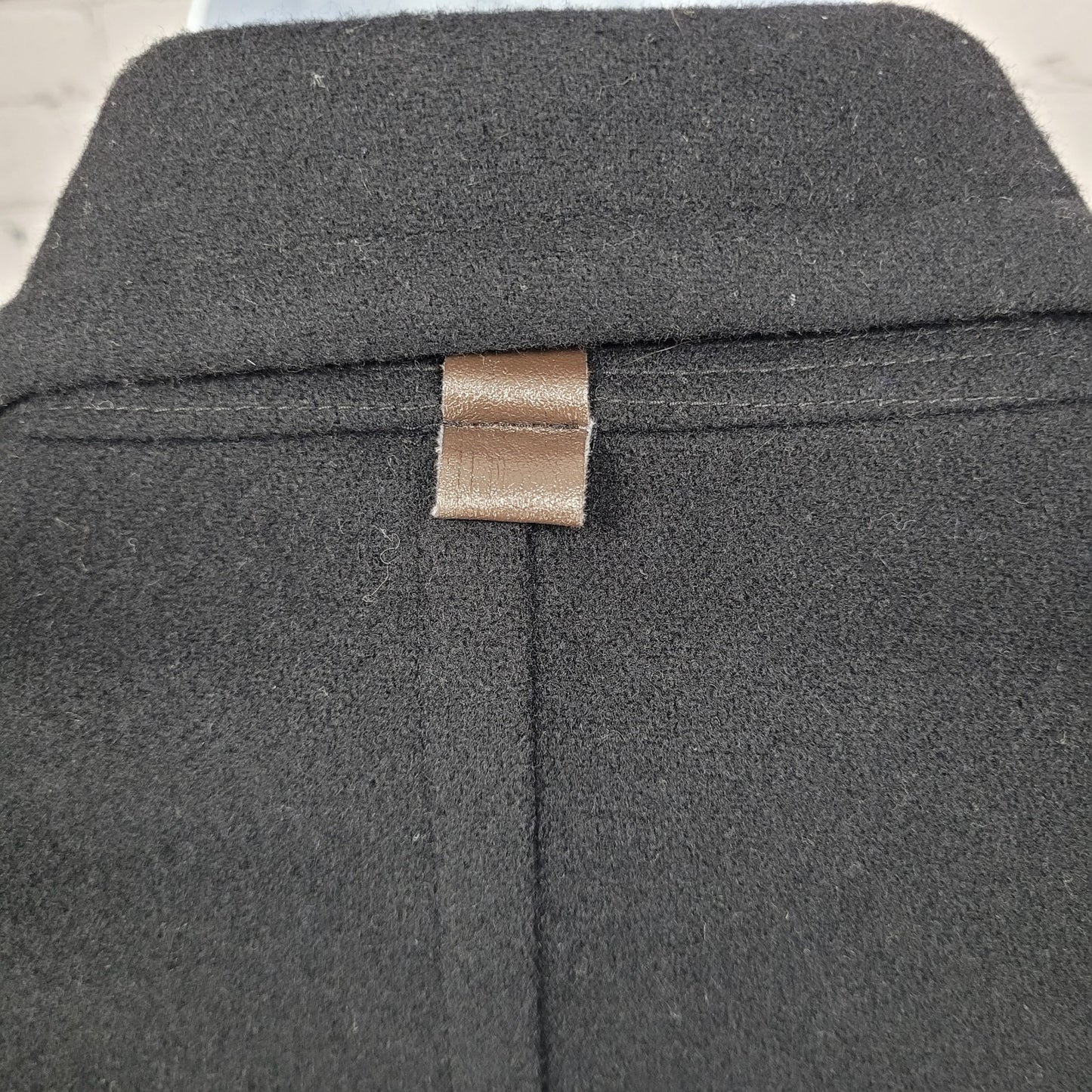 Zara Man Black Wool Blend Snap Up Collared Lined Inner Pocket Coat Size Large L