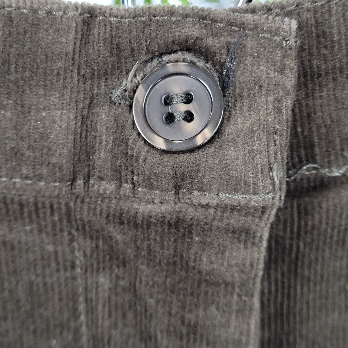 Orvis Brown Corduroy Stretch Mid Rise Straight Leg Pants 12 (35x28)
