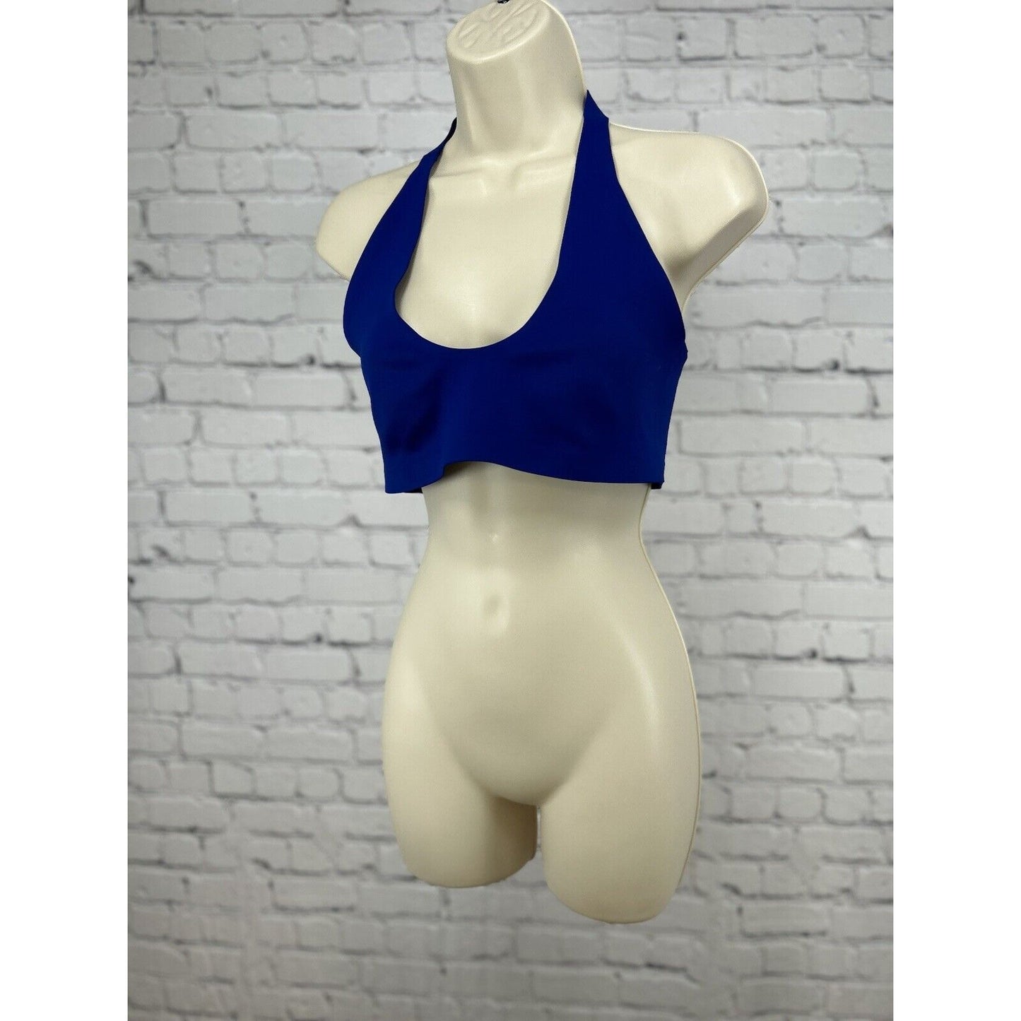 Free People Intimately Wireless Blue Halter Seamless Bralette Size Medium M