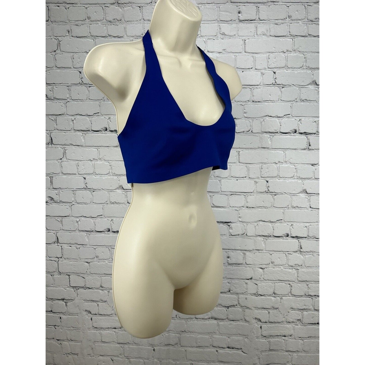 Free People Intimately Wireless Blue Halter Seamless Bralette Size Medium M