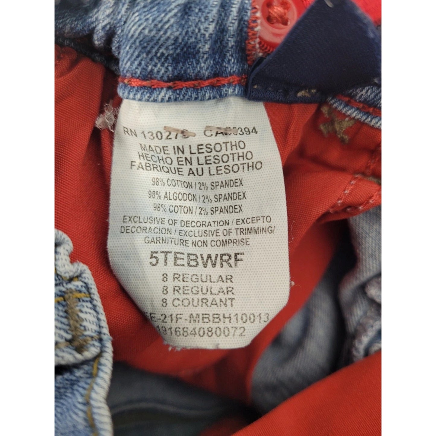 Wrangler Kids Medium Wash Elastic Waist Relaxed Taper Jeans 5TEBWRF Youth 8R