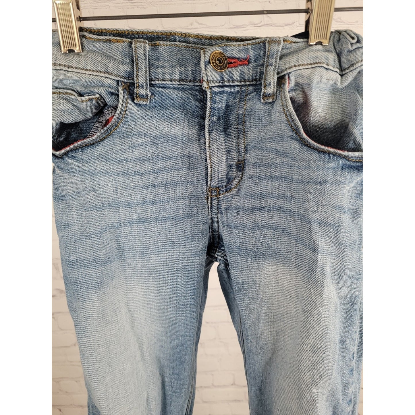 Wrangler Kids Medium Wash Elastic Waist Relaxed Taper Jeans 5TEBWRF Youth 8R