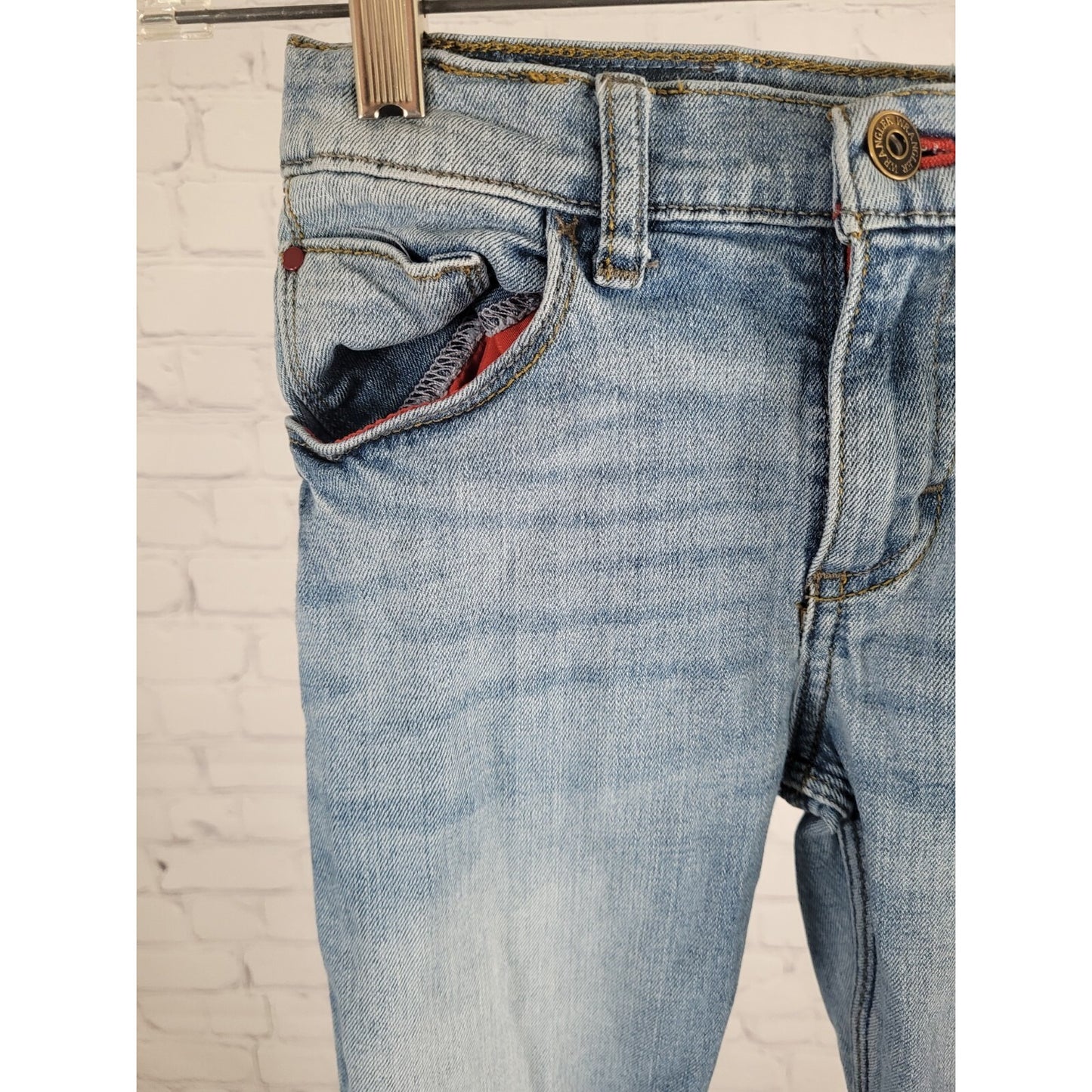 Wrangler Kids Medium Wash Elastic Waist Relaxed Taper Jeans 5TEBWRF Youth 8R