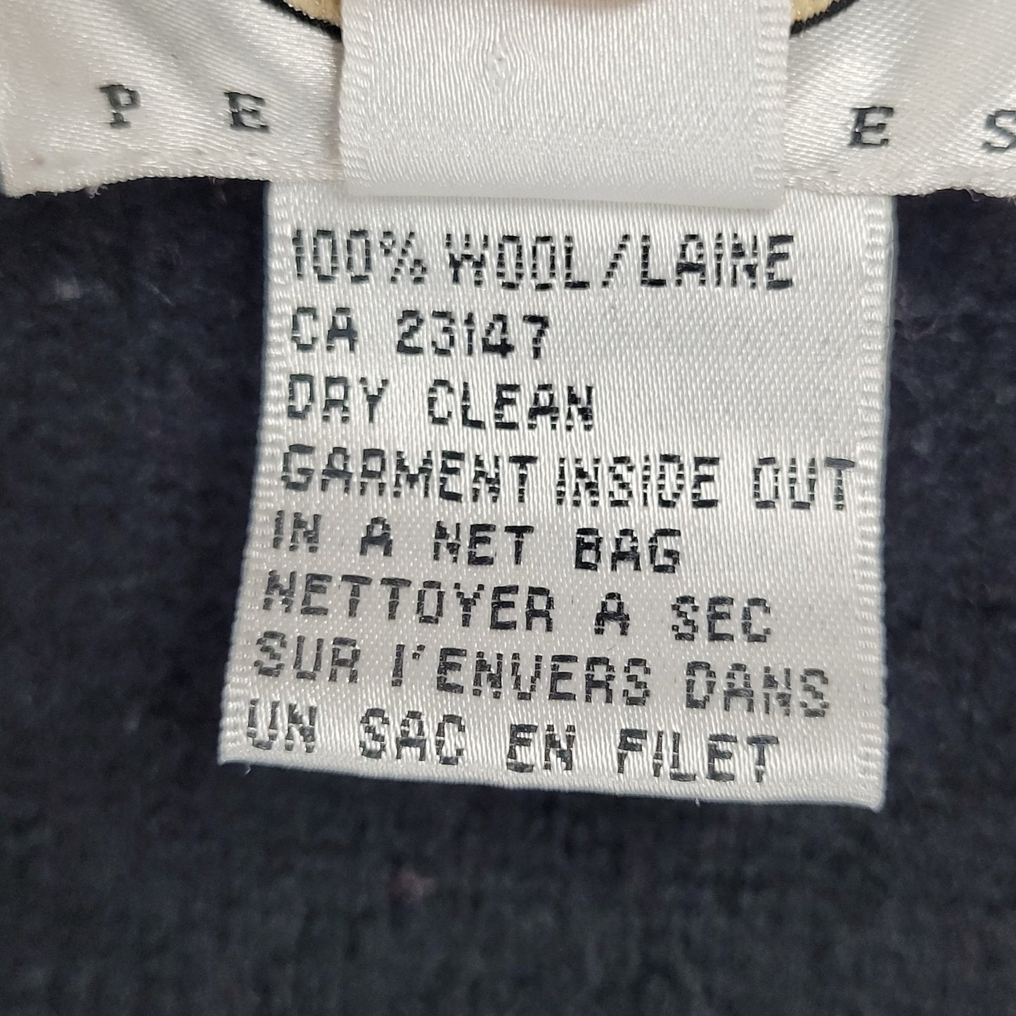 VTG Talbots Black 100% Wool Unlined Jacket Toggle Cardigan Petites Size Medium M