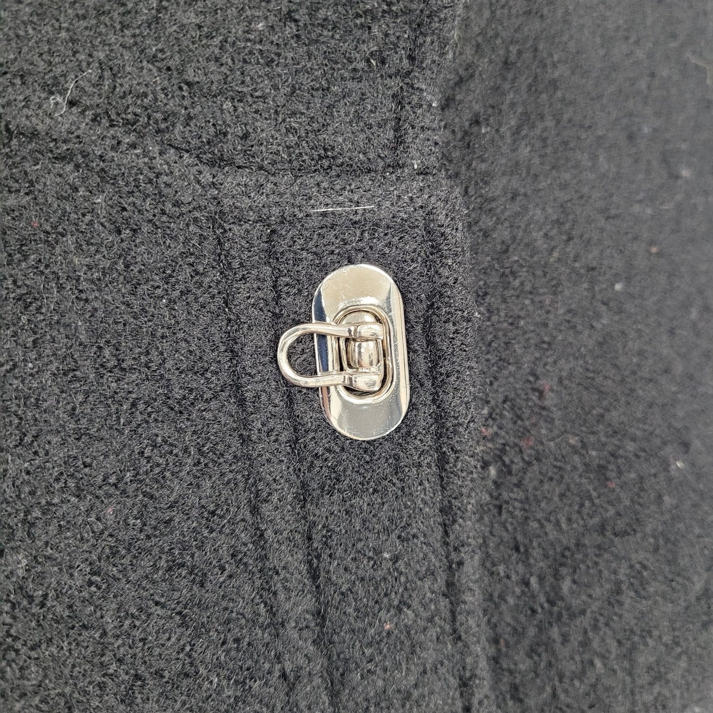 VTG Talbots Black 100% Wool Unlined Jacket Toggle Cardigan Petites Size Medium M