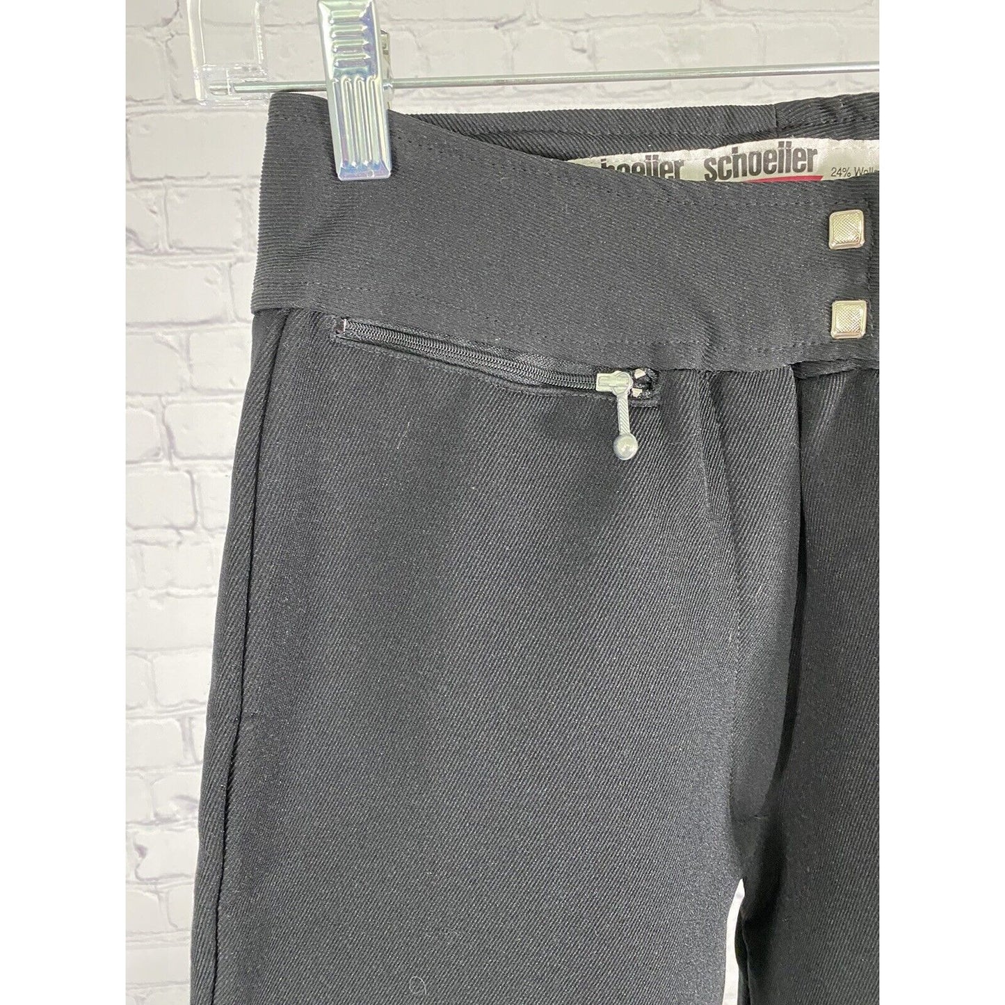 VTG Downhill Racer Schoeller Soft Shell Ski Snow Pants Black Stirrups 6 W22 I25