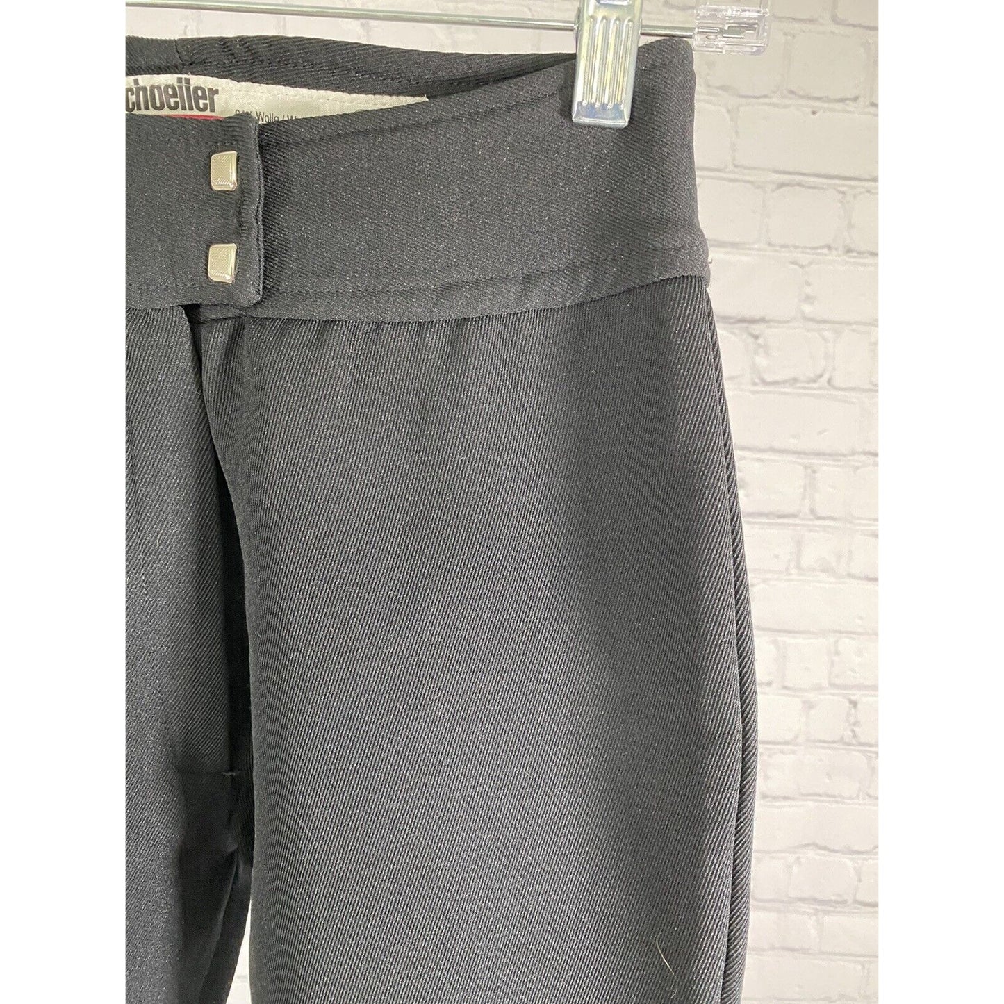 VTG Downhill Racer Schoeller Soft Shell Ski Snow Pants Black Stirrups 6 W22 I25