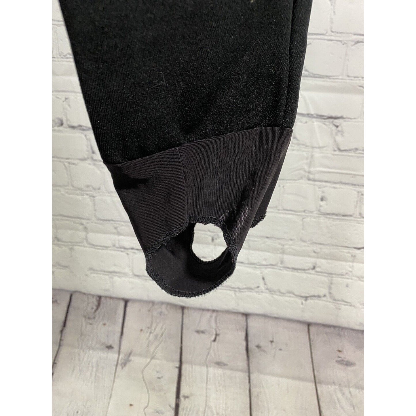 VTG Downhill Racer Schoeller Soft Shell Ski Snow Pants Black Stirrups 6 W22 I25