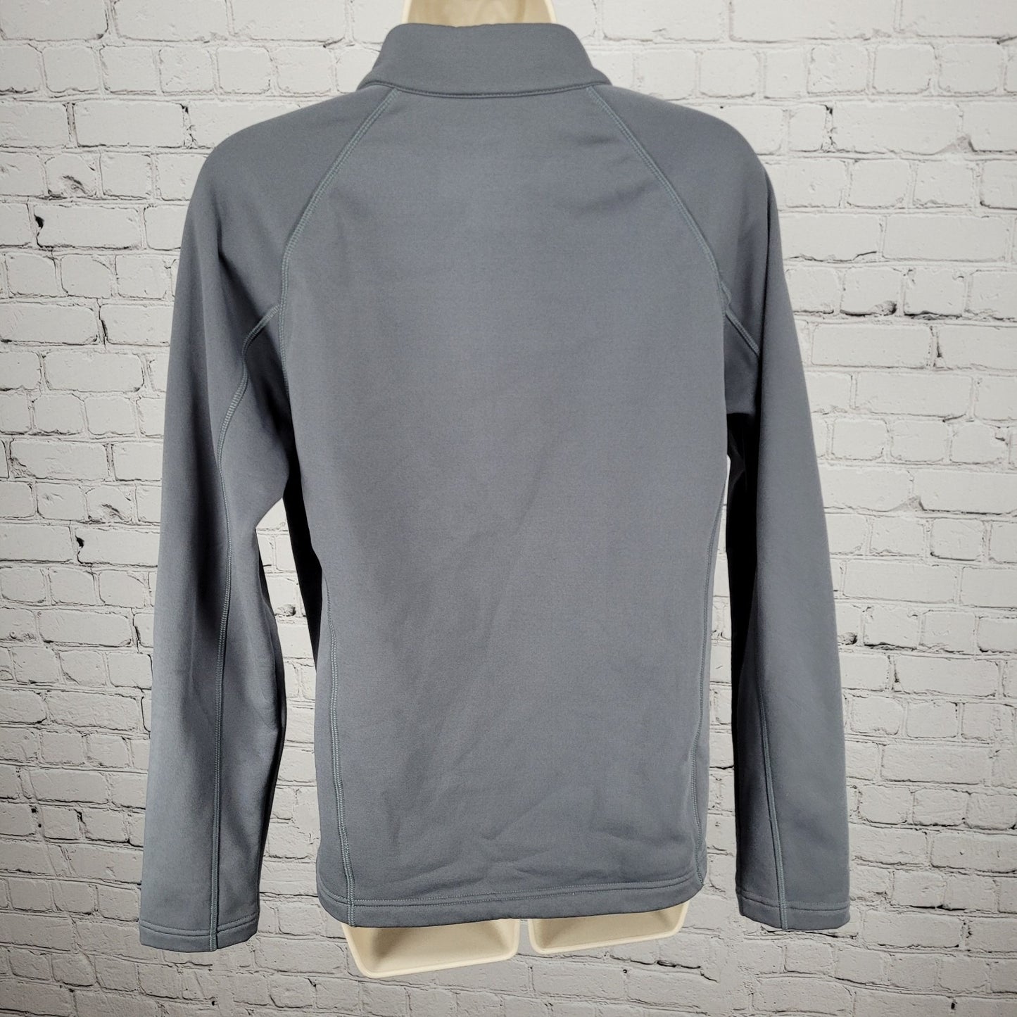 Obermeyer Grey 1/4 Zip Fleece Lined Stretch Pullover Base Layer Jacket Small S