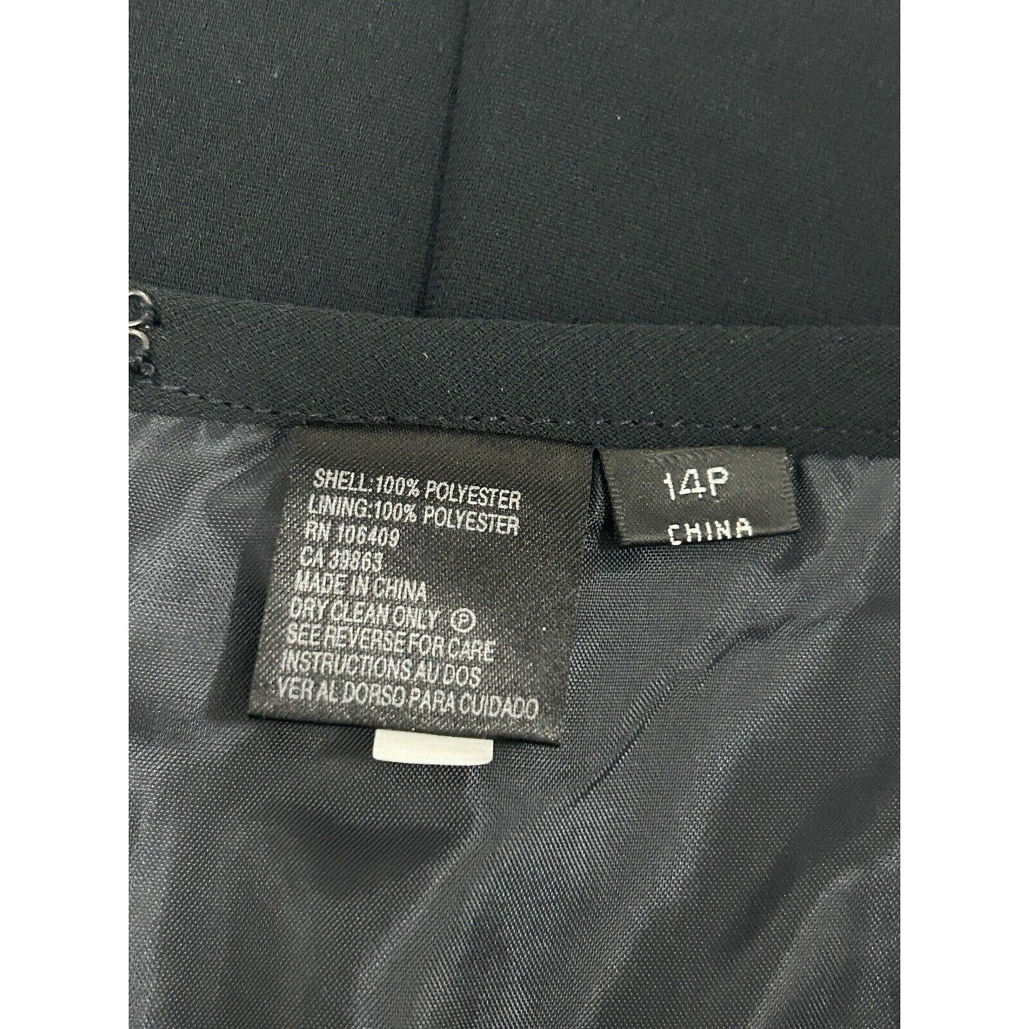 NWT Tahari Arthur S Levine Navy Blue A Line Zip Up Skirt Suit Skirt Size 14P