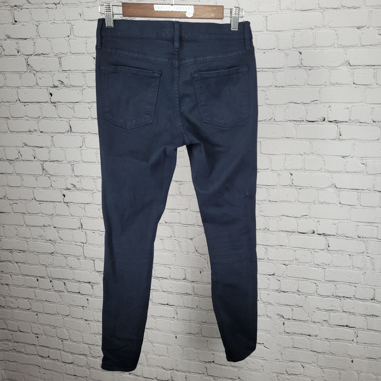 Frame Denim Dark Blue Le Skinny De Jeanne Distressed Mid Rise USA 26 (26x29)