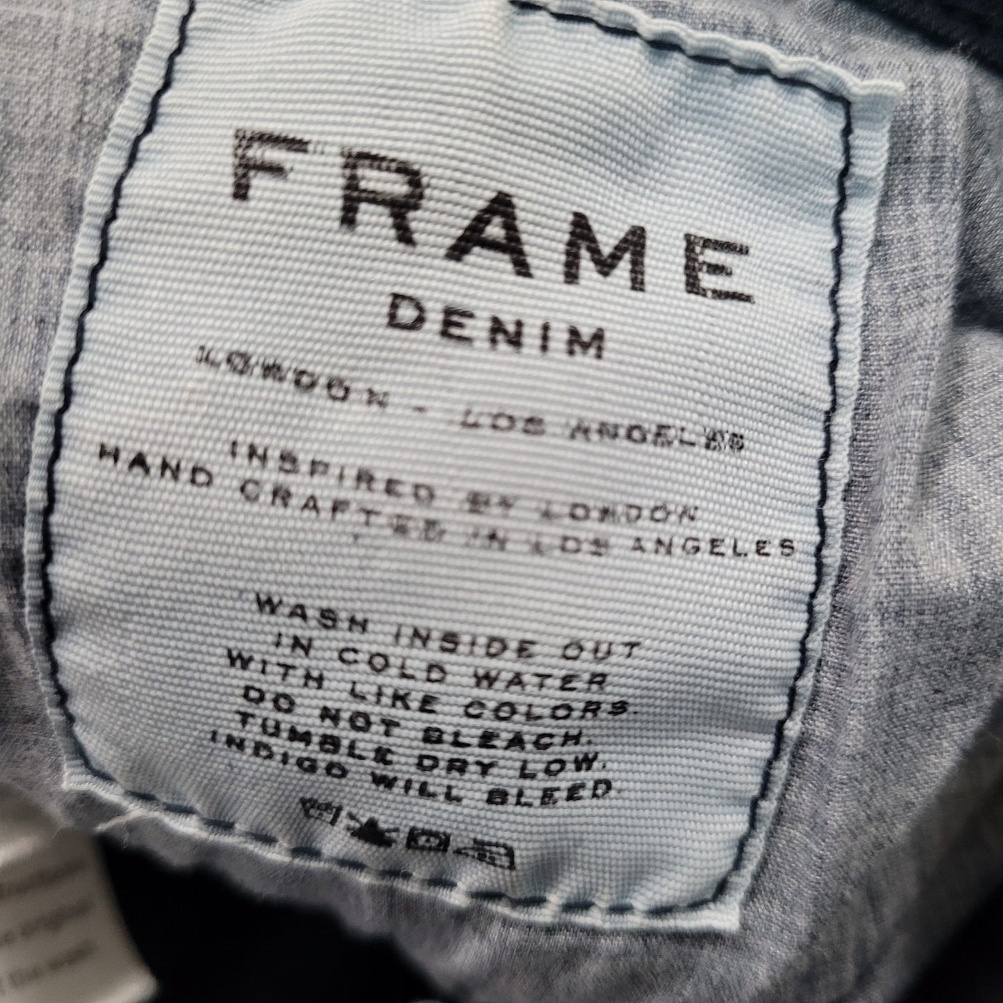 Frame Denim Dark Blue Le Skinny De Jeanne Distressed Mid Rise USA 26 (26x29)