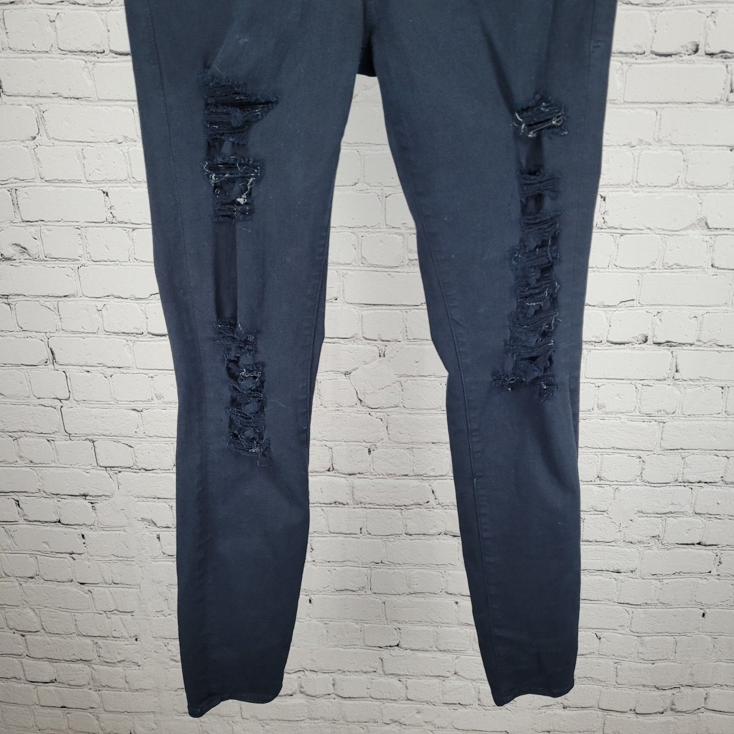 Frame Denim Dark Blue Le Skinny De Jeanne Distressed Mid Rise USA 26 (26x29)