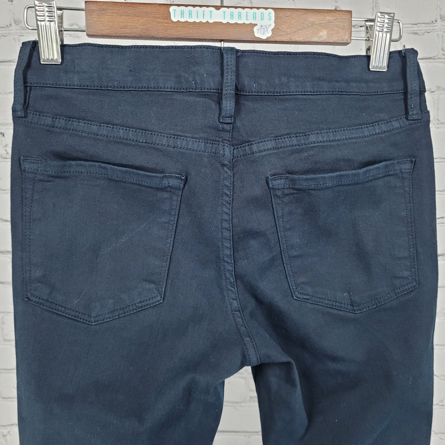 Frame Denim Dark Blue Le Skinny De Jeanne Distressed Mid Rise USA 26 (26x29)