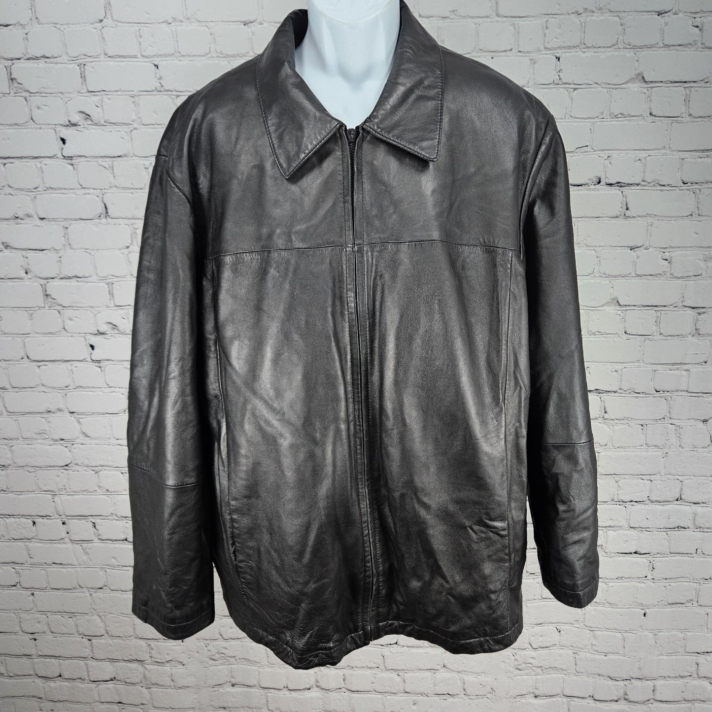 Wilsons Leather Pelle Studio Black Thinsulate Removable Liner Jacket XL *zipper