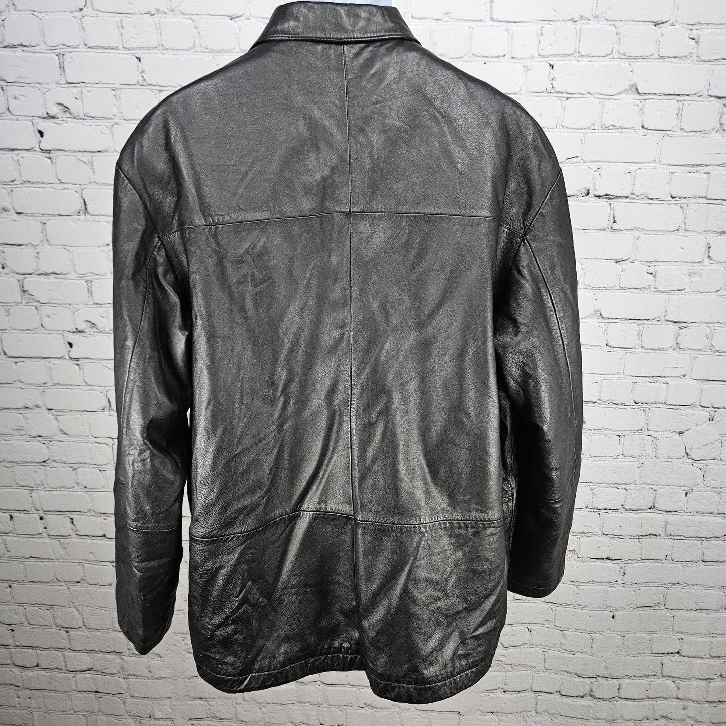 Wilsons Leather Pelle Studio Black Thinsulate Removable Liner Jacket XL *zipper