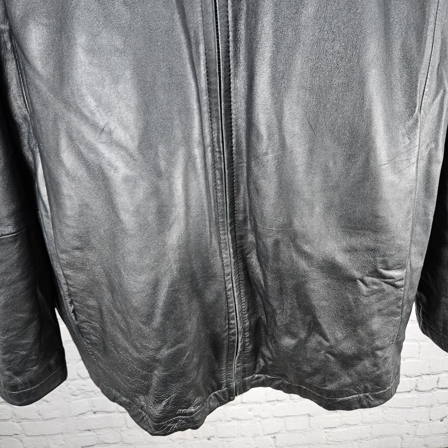 Wilsons Leather Pelle Studio Black Thinsulate Removable Liner Jacket XL *zipper