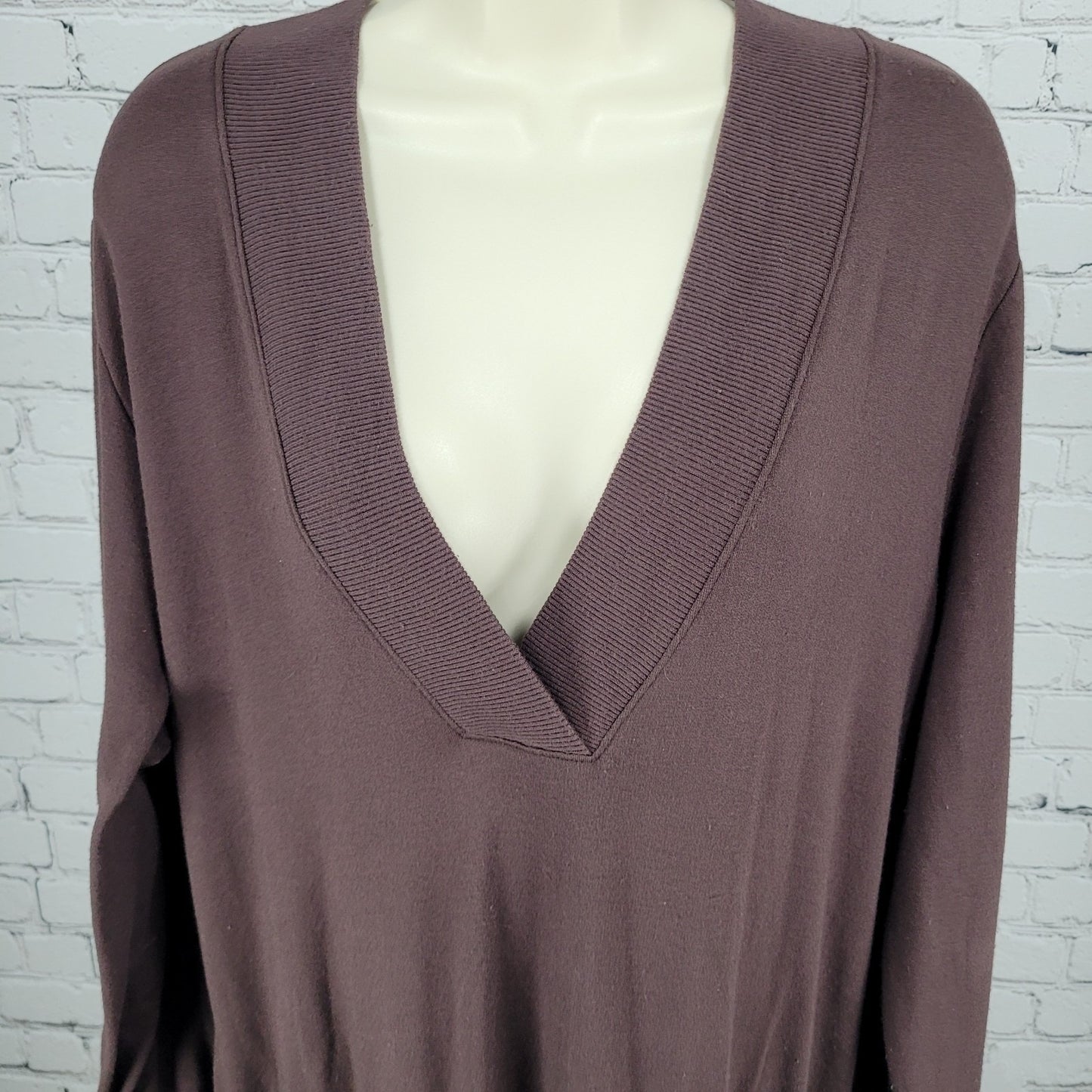 CALIA Brown Drawstring Soft Long Sleeve Jogger Sweatpants Jumpsuit Jumper Large