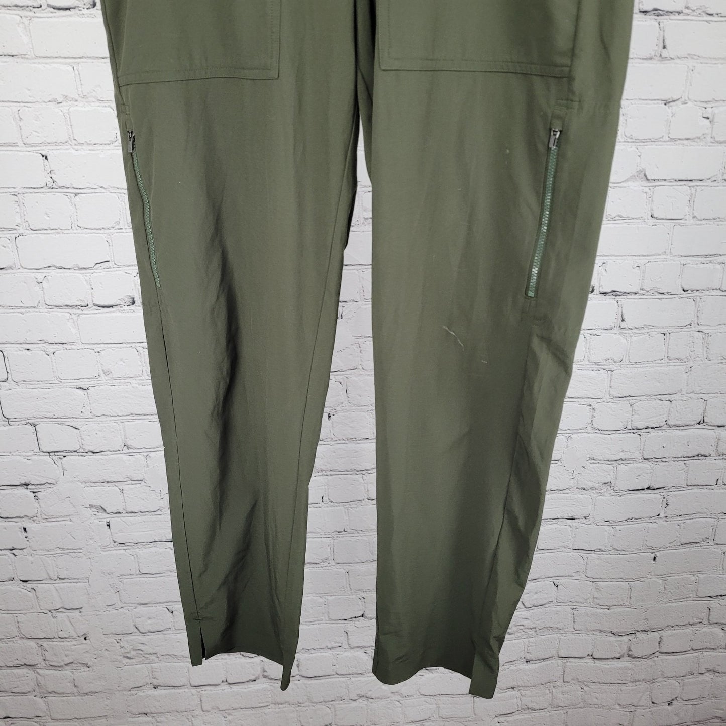 Athleta Green Lightweight Stretch Activewear Pull On High Rise Pants 8 (31x28)