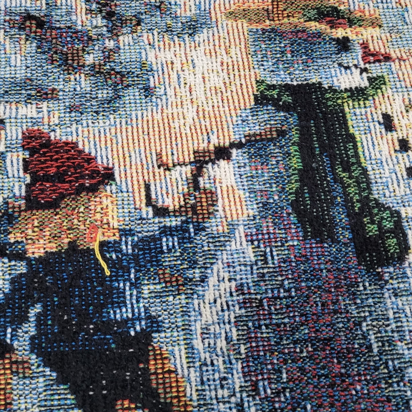 Nicky Boehme Covered Bridge Christmas Winter Woven Tapestry Throw Blanket 58x48"