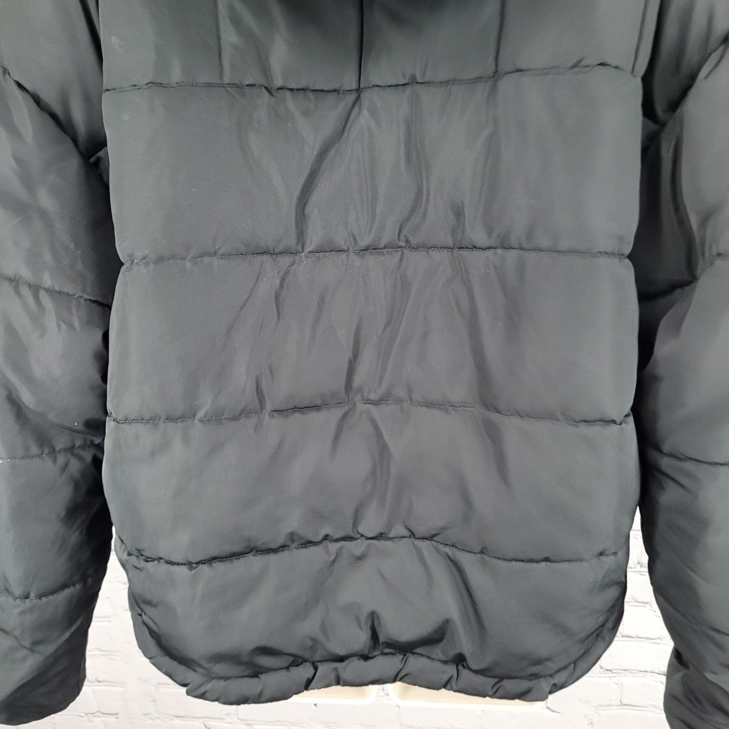 Urban Outfitters Black Hooded Fleece Lined Insulated Puffer Jacket Size Medium M