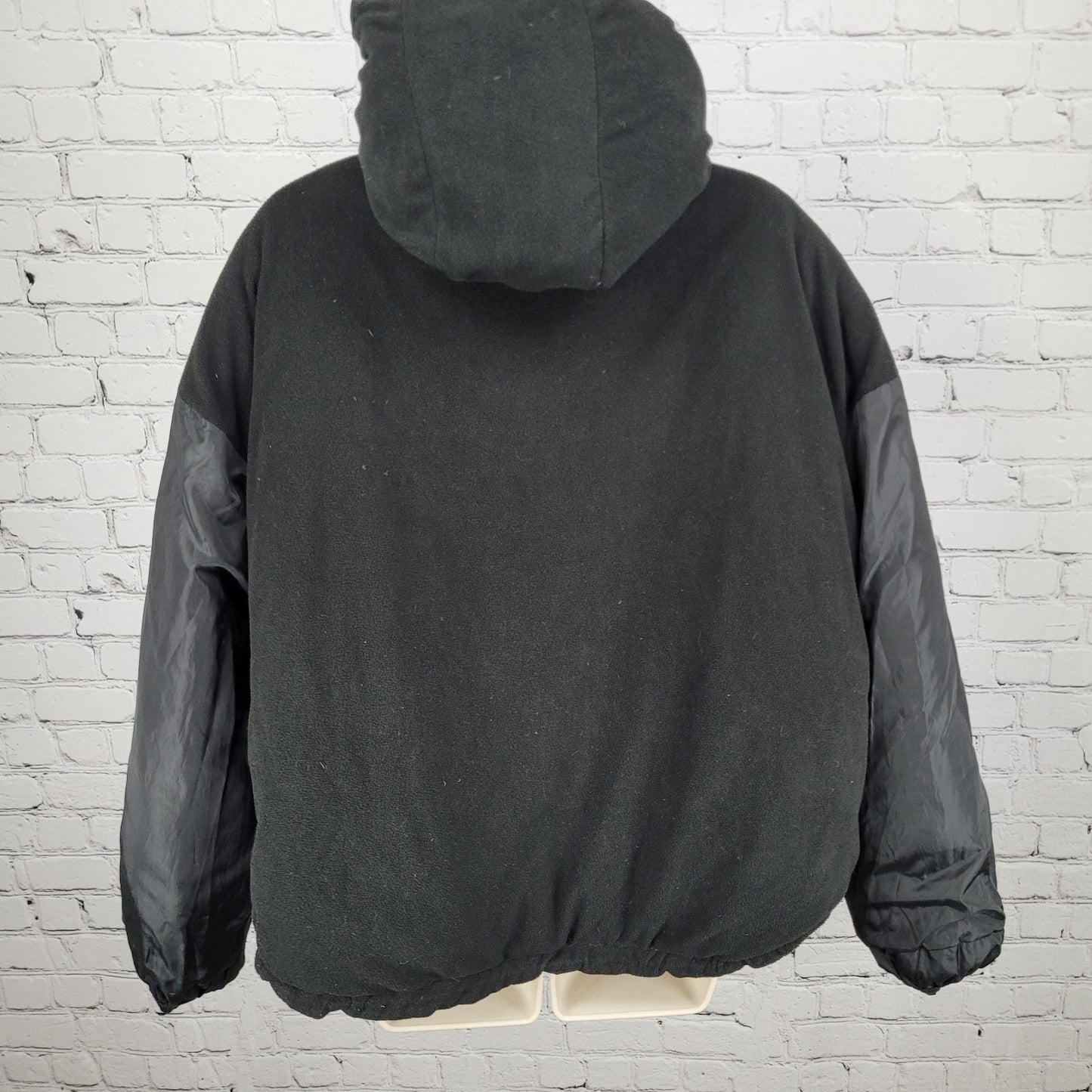 Urban Outfitters Black Hooded Fleece Lined Insulated Puffer Jacket Size Medium M
