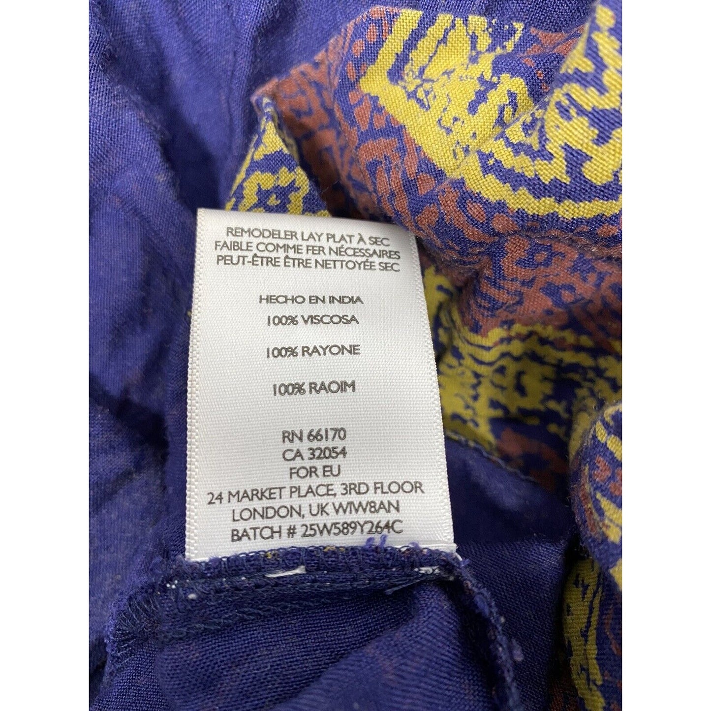 Ecote Urban Outfitters Blue Aztec Print Blouson Back Zip Knee Length Dress S
