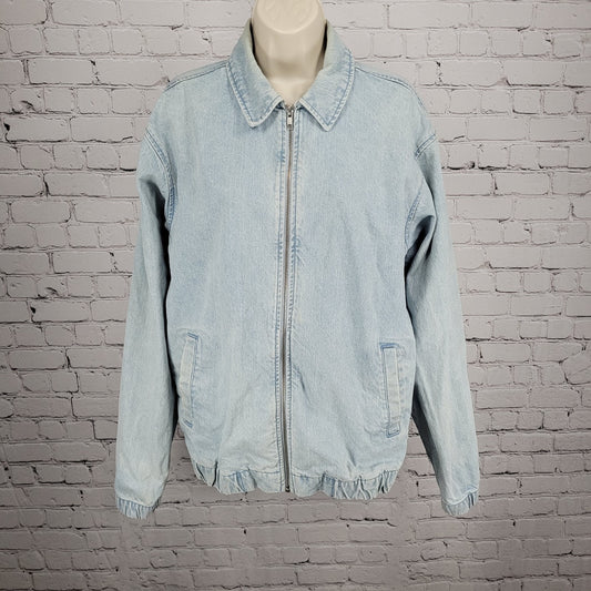 Urban Outfitters Blue Denim Light Wash Full Zip Unlined Jacket Small S