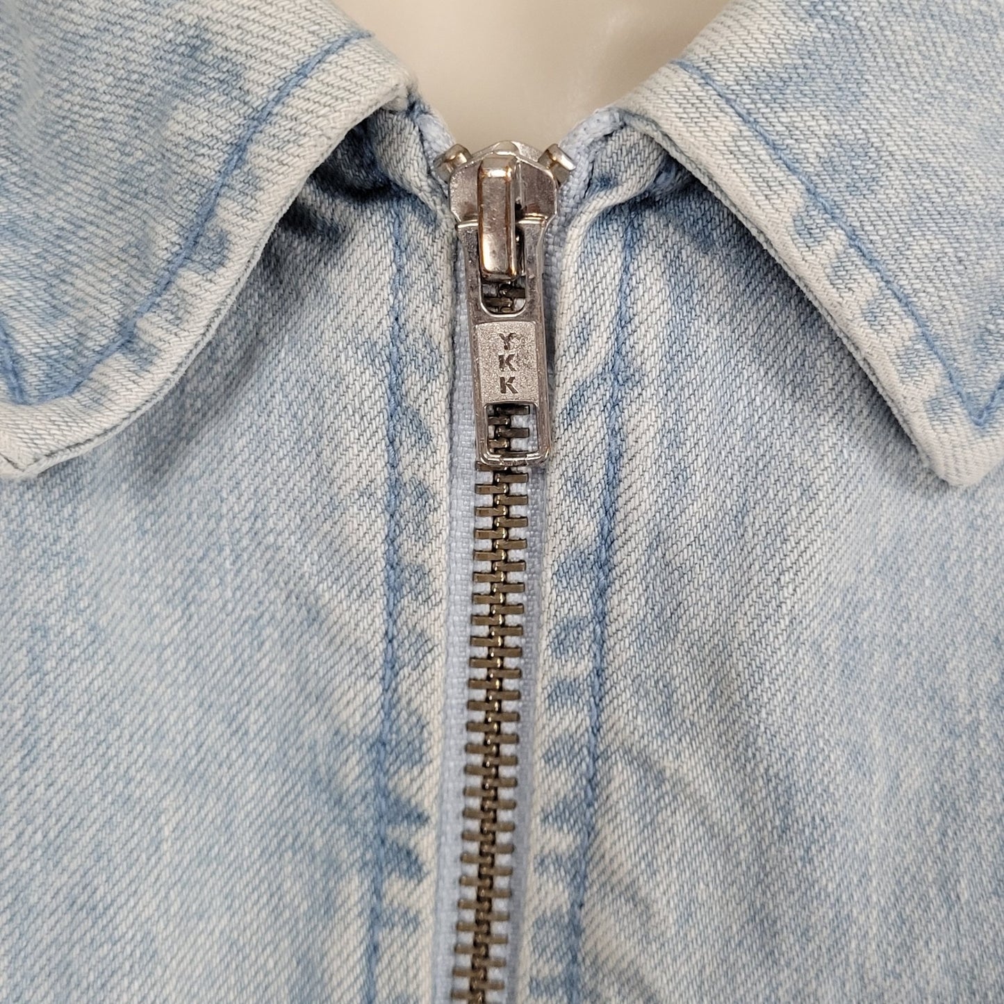 Urban Outfitters Blue Denim Light Wash Full Zip Unlined Jacket Small S