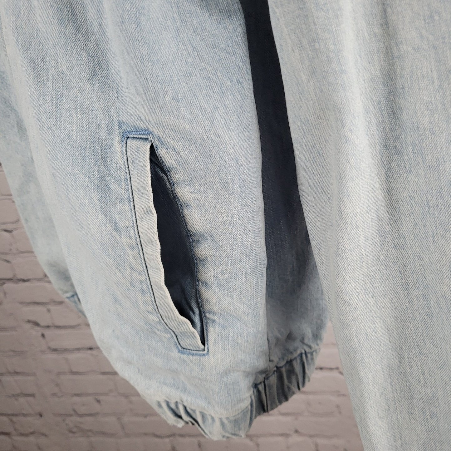 Urban Outfitters Blue Denim Light Wash Full Zip Unlined Jacket Small S