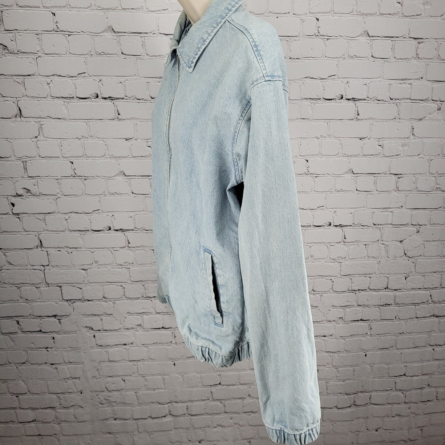 Urban Outfitters Blue Denim Light Wash Full Zip Unlined Jacket Small S