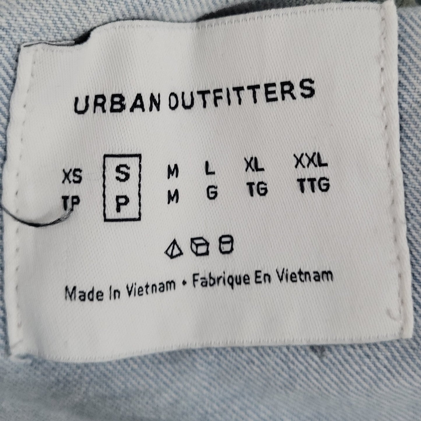 Urban Outfitters Blue Denim Light Wash Full Zip Unlined Jacket Small S