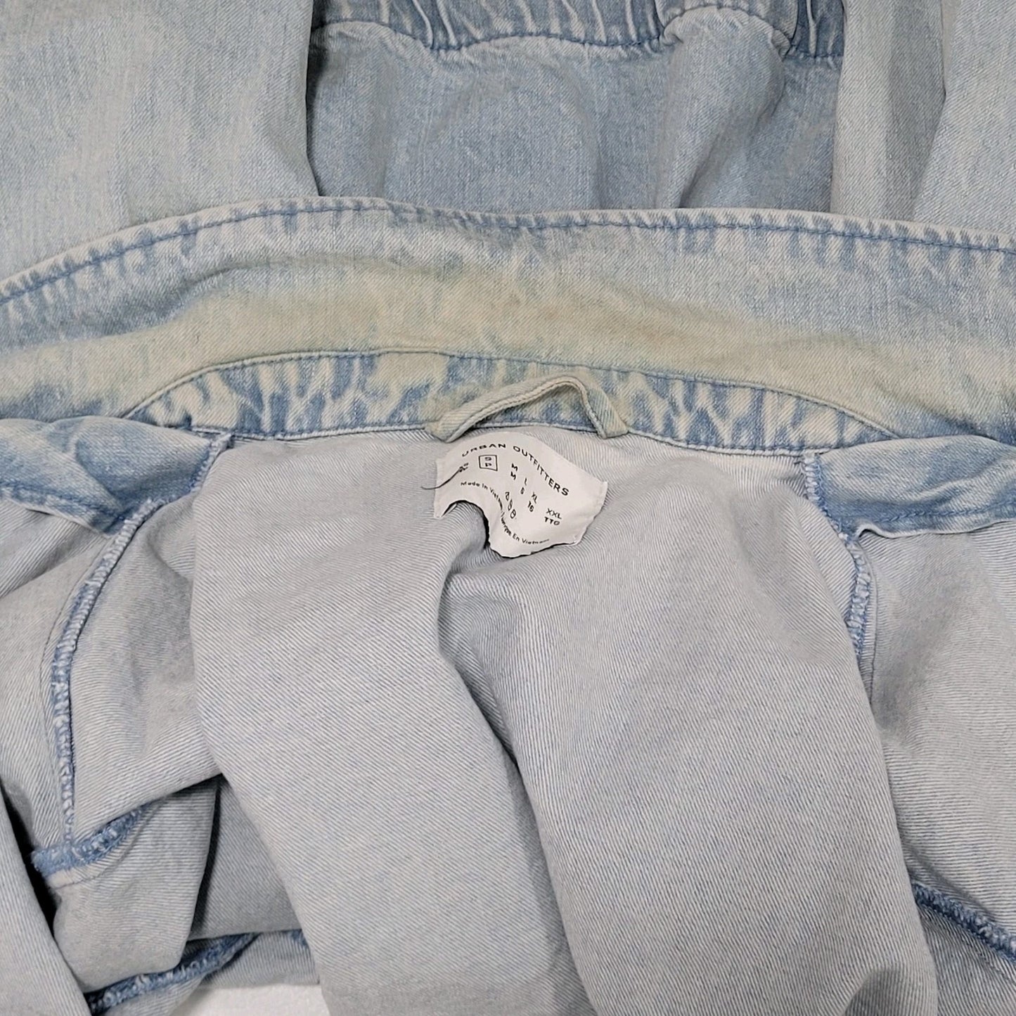 Urban Outfitters Blue Denim Light Wash Full Zip Unlined Jacket Small S